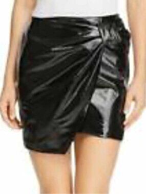 Sunset & Spring Womens Patent Bow Party Mini Skirt
